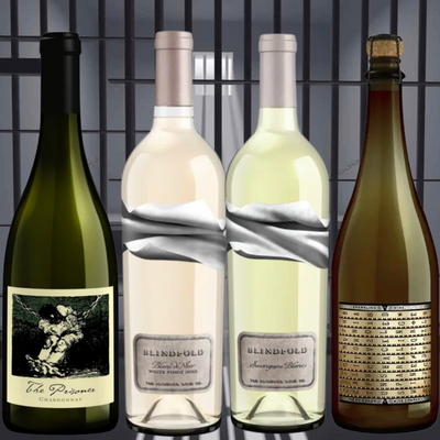 The Prisoner White & Sparkling Wine Bundle – 4-bottle collection including Chardonnay, Blanc de Noir, Sauvignon Blanc, and Sparkling Brut, 750ml each