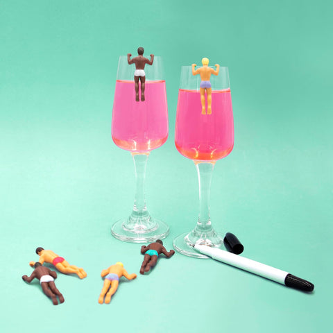 Drinking Buddies Party Pack – Reusable Drink Markers, 12 Count