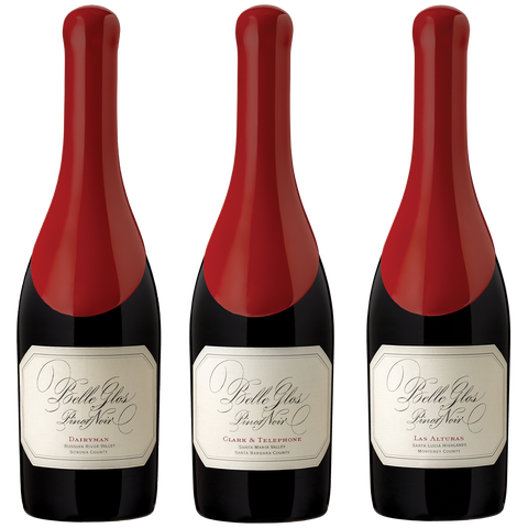Belle Glos Pinot Noir Trio – California Coastal Vineyard Collection (3-Pack, 750ml)