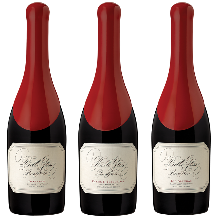 Belle Glos Pinot Noir Trio – California Coastal Vineyard Collection (3-Pack, 750ml)