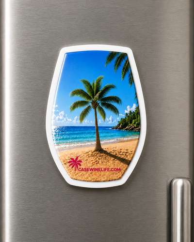 Case Wine Life Palm Tree Wine Magnet
