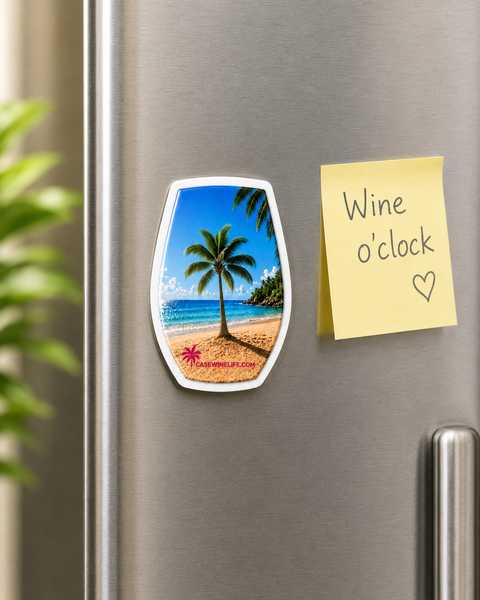 Case Wine Life Palm Tree Wine Magnet