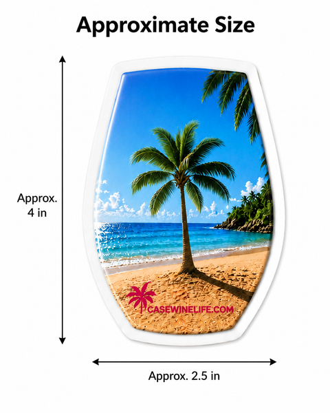 Case Wine Life Palm Tree Wine Magnet