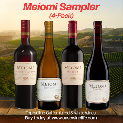 Meiomi Sample Collection – Bold California Wines for Every Occasion (4-Pack, 750ml)