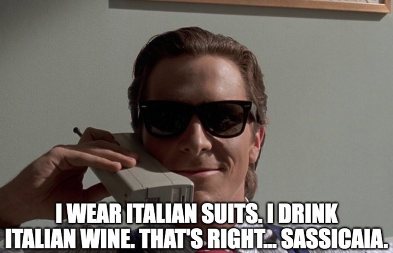 American Psycho Wine Meme