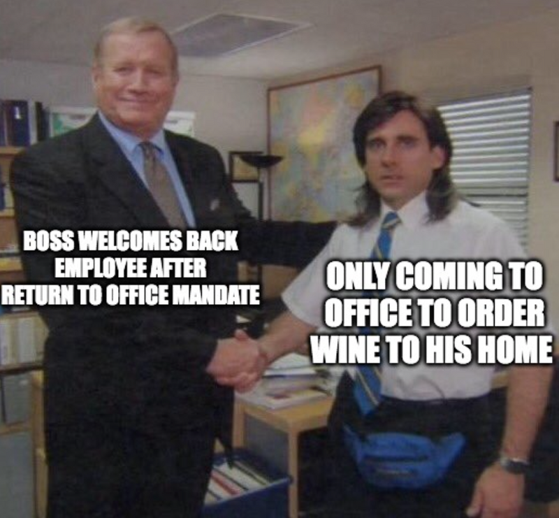 Back to Office Wine Meme