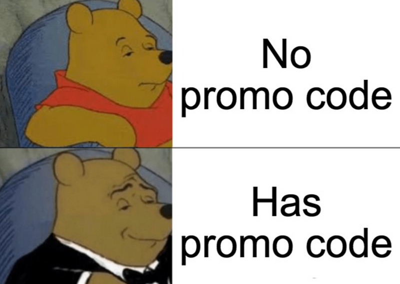 Promo code wine meme