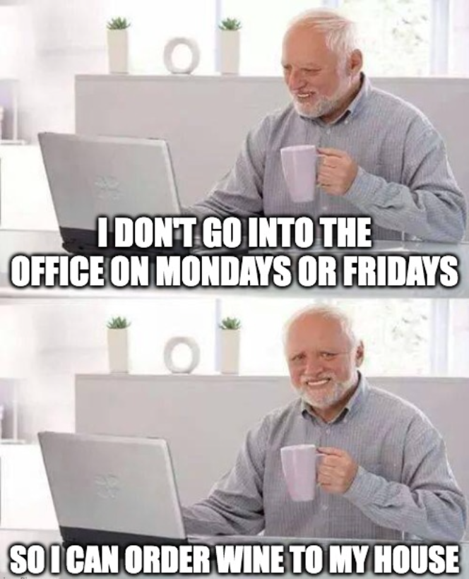 Ordering wine online meme