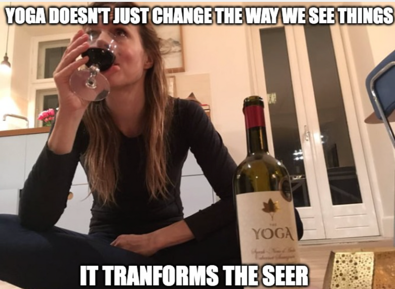 Wine named after yoga meme