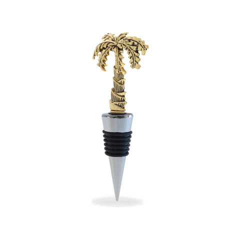 Gold Palm Tree Wine Stopper