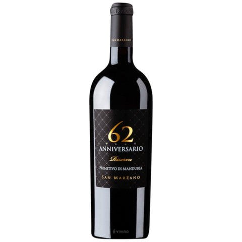 San Marzano 62 Anniversario Primitivo di Manduria Riserva - Casewinelife.com Wine Delivered